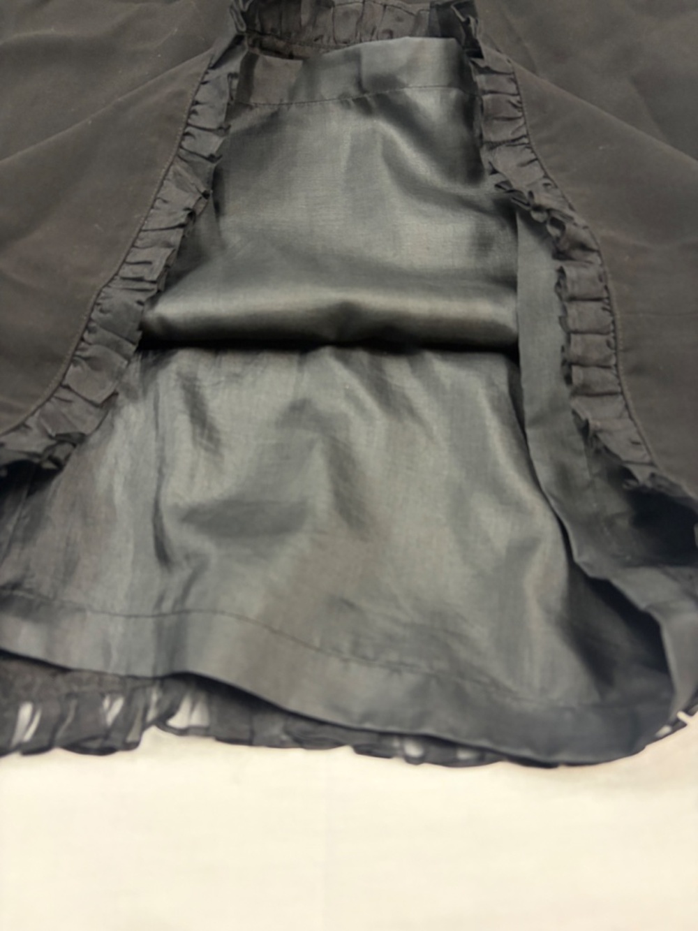 VTG Lauren Ralph Lauren Black Dress Size 6 Sleeveless Ruffle Trim Sheath LBD - Picture 7 of 10
